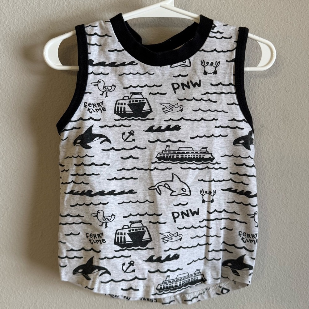 Little Bipsy Kids Tank Top - Black and Gray